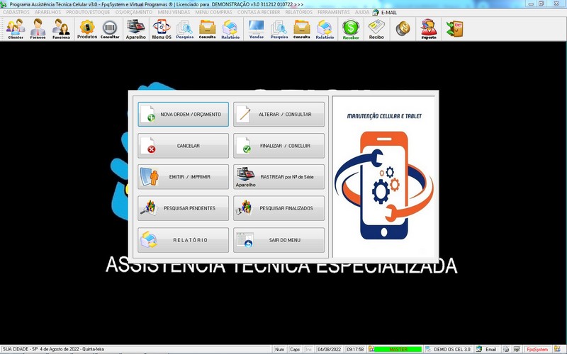 Programa OS Assistncia Tcnica para Celular 3.0 Plus