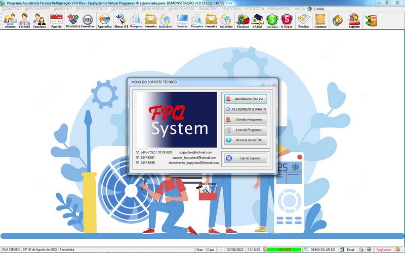 Programa OS Assistncia Tcnica para Refrigerao 5.0 Plus